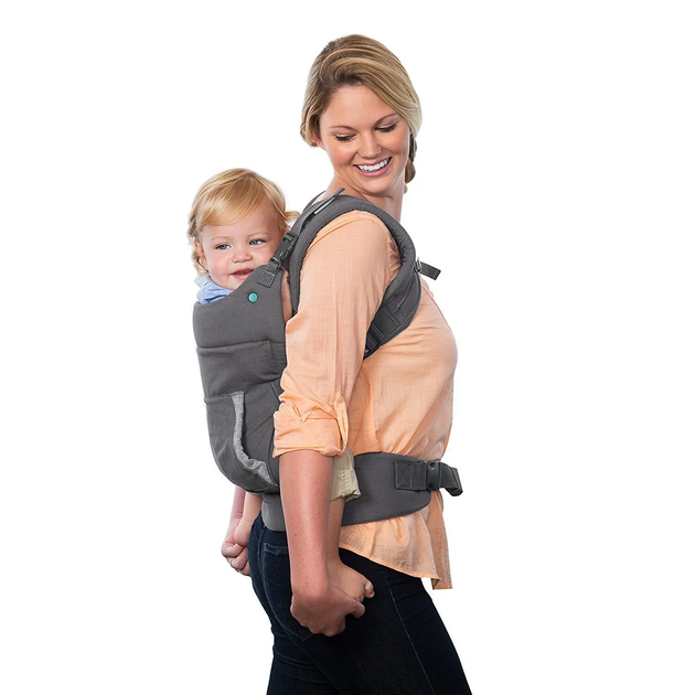 Рюкзак-кенгуру Infantino Cuddle Up до 18 кг сірий - Фото 8 Рюкзак-кенгуру Infantino Cuddle Up до 18 кг сірий - зображення 8