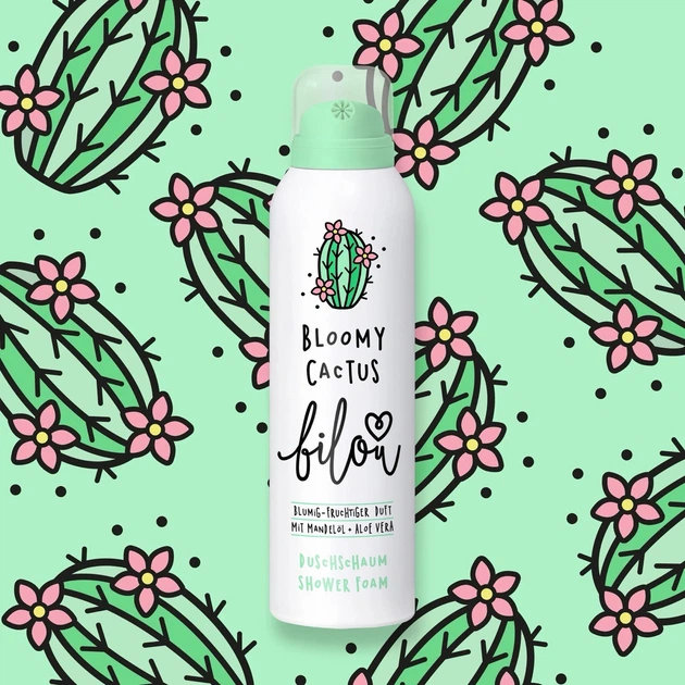 BILOU Shower Foam Bloomy Cactus Пінка для душу, 200 мл - Фото 2 BILOU Shower Foam Bloomy Cactus Пінка для душу, 200 мл - зображення 2