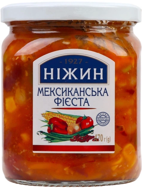 Салат Нежин (Ніжин) Мексиканская фиеста 470 г (4823006805037_4823006805006) - Фото 1 Салат Нежин (Ніжин) Мексиканская фиеста 470 г (4823006805037_4823006805006) - изображение 1