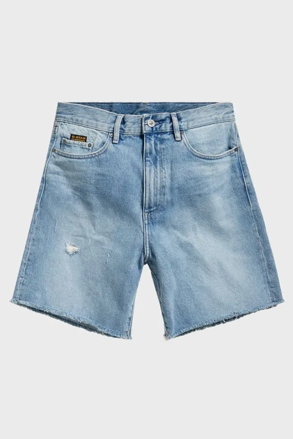 Жіночі блакитні джинсові шорти High Bermuda G-Star RAW 27 D24372,D436 - изображение 4