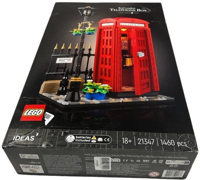 Конструктор LEGO Ideas Червона лондонська телефонна будка 1460 деталей (21347) (955555915846610) - Уцінка - Фото 5 Конструктор LEGO Ideas Червона лондонська телефонна будка 1460 деталей (21347) (955555915846610) - Уцінка - зображення 5