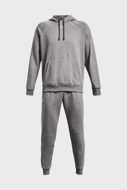 Чоловічий сірий спортивний костюм (худі, штани) UA Rival Fleece Suit Under Armour XS 1379768-025 - изображение 5