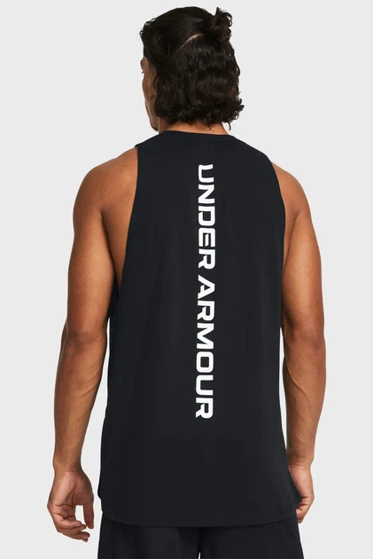 Чоловіча чорна майка UA BASELINE COTTON TANK Under Armour 3XL 1361901-005 - изображение 2