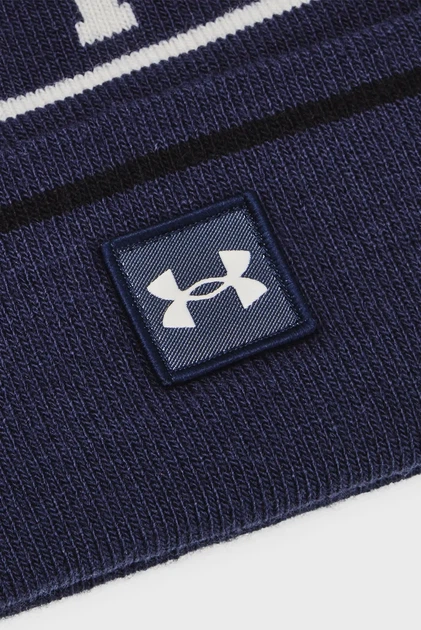 Чоловіча темно-синя шапка M Halftime Pom Beanie Under Armour OSFM 1386634-410 - Фото 3 Чоловіча темно-синя шапка M Halftime Pom Beanie Under Armour OSFM 1386634-410 - изображение 3