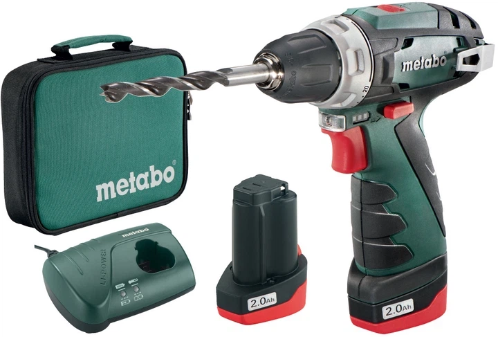 Аккумуляторная дрель-шуруповерт Metabo PowerMaxx BS (600079550)+2АКБ Li-Power (12V 2x2Ah)+зарядное устройство LC 40 +сумка для инструмента - Фото 1 Аккумуляторная дрель-шуруповерт Metabo PowerMaxx BS (600079550)+2АКБ Li-Power (12V 2x2Ah)+зарядное устройство LC 40 +сумка для инструмента - изображение 1
