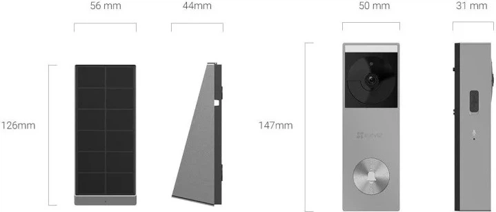 Відеодомофон Ezviz HP3 Pro 3MPx з сонячною панеллю (6941545621869) - зображення 2