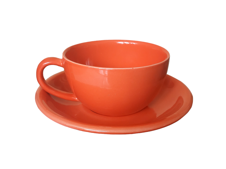 Чашка с блюдцем IDEAL Ceramic 250 мл, красный - Фото 1 Чашка с блюдцем IDEAL Ceramic 250 мл, красный - изображение 1