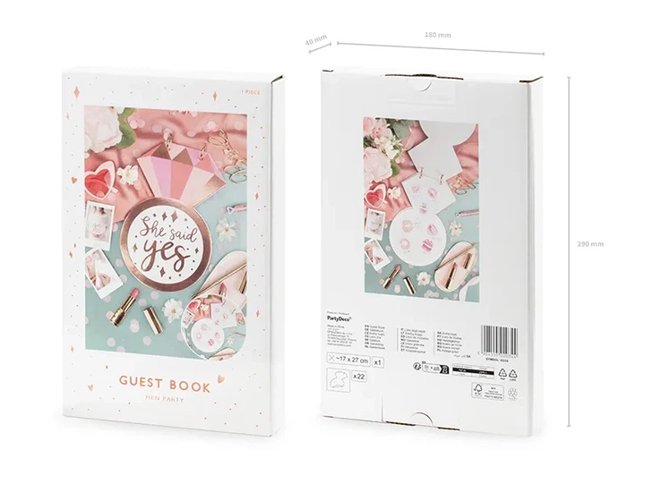 Книга гостей PartyDeco Обручка 17 x 27 см (KG10) (5904555020344) - зображення 3