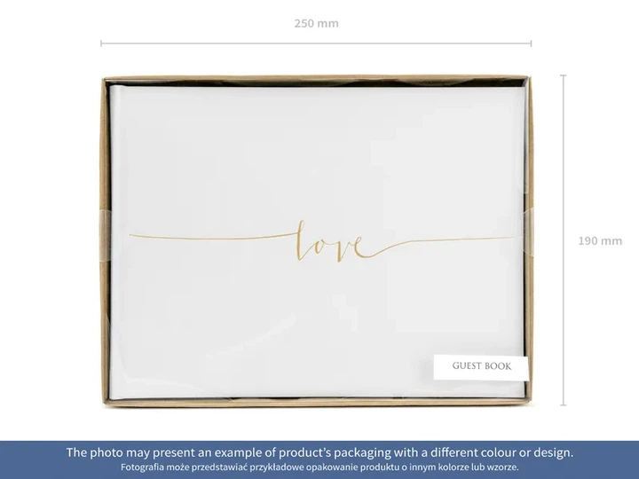 Книга гостей PartyDeco 24 x 18,5 см 22 картки Кремова (KWAP47) (5902230721012) - зображення 3