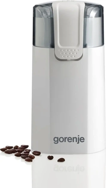 Кавомолка Gorenje роторна 150Вт, об'єм зерен-60г, 3 ступеня помолу, пластик/метал, білий (00110005) - изображение 2