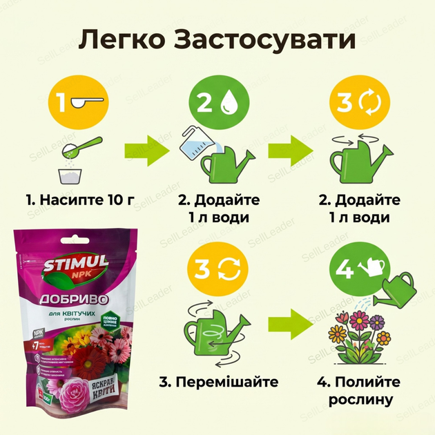 Удобрение кристаллическое Stimul NPK 200г подкормка минеральная для садовых и комнатных цветущих растений цветов - Фото 8 Удобрение кристаллическое Stimul NPK 200г подкормка минеральная для садовых и комнатных цветущих растений цветов - изображение 8