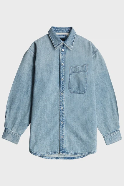 Жіноча блакитна джинсова сорочка Maxi G-Star RAW S D27695, D788 - Фото 7 Жіноча блакитна джинсова сорочка Maxi G-Star RAW S D27695, D788 - зображення 7
