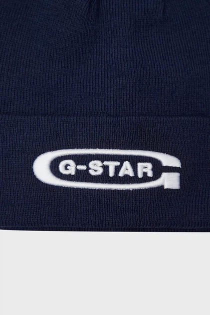 Чоловіча темно-синя шапка Originals Aw Long Beanie G-Star PC D24722,C754 - изображение 4