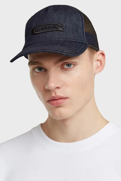 Чоловіча темно-синя джинсова кепка Avernus trucker cap G-Star RAW PC D24319,E023 - Фото 2 Чоловіча темно-синя джинсова кепка Avernus trucker cap G-Star RAW PC D24319,E023 - зображення 2
