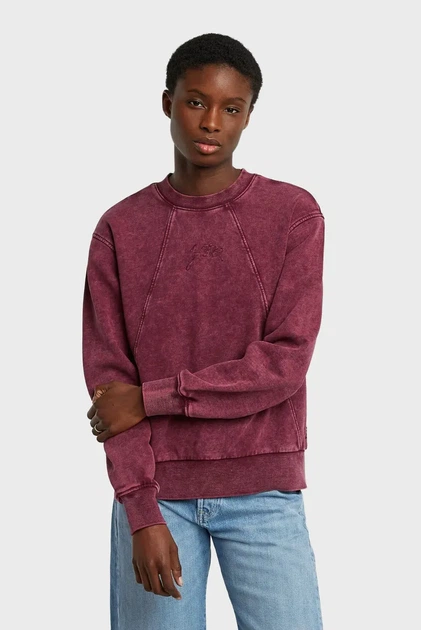 Жіночий бордовий світшот Washed G-Star RAW S D27173, D969 - зображення 4