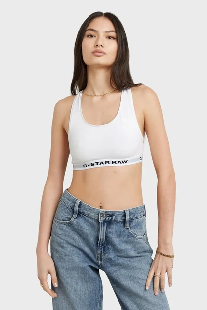 Жіночий білий топ Bralette G-Star L D23776,D516 - Фото 1 Жіночий білий топ Bralette G-Star L D23776,D516 - изображение 1