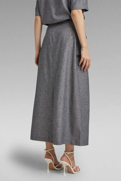 Жіноча сіра спідниця Button down long pkt skirt G-Star RAW 24 D23257,D123 - зображення 2