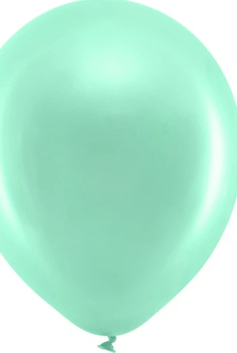Balony PartyDeco Rainbow metalizowane 30 cm Miętowe 100 szt (5900779140745) - obraz 2