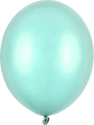Balony PartyDeco Strong Metallic 30 cm Miętowa zieleń 100 szt (5901157486134) - obraz 2