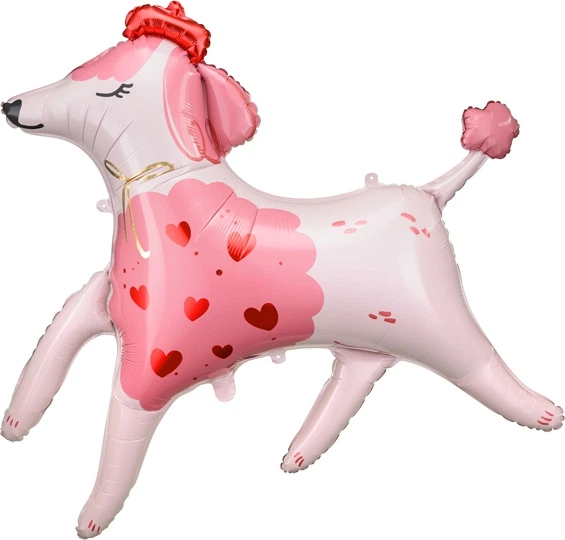 Balon foliowy PartyDeco Pudel 119 x 108 cm Różowy (5904555011571) - obraz 2
