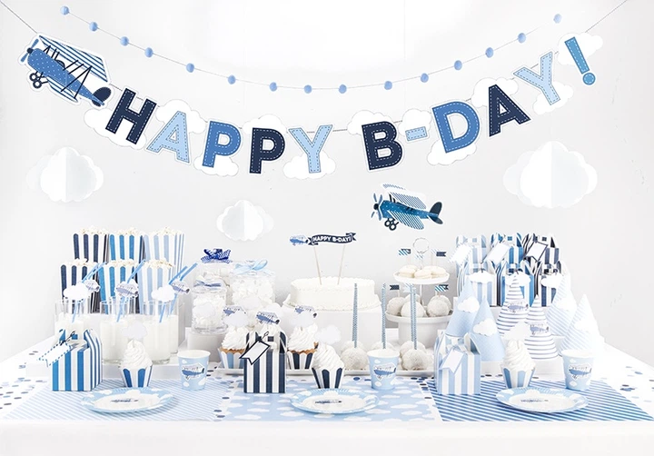 Balony PartyDeco Pastel Chmurki 30 cm Błękitne 50 szt (5901157492500) - obraz 4