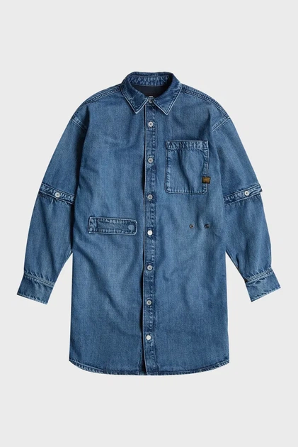 Жіноче синє джинсове плаття Modular G-Star RAW XS D25349,D301 - Фото 5 Жіноче синє джинсове плаття Modular G-Star RAW XS D25349,D301 - зображення 5