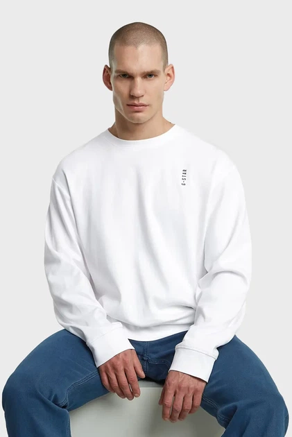 Чоловічий білий лонгслів Back G-Star RAW XL D26835,D976 - изображение 5