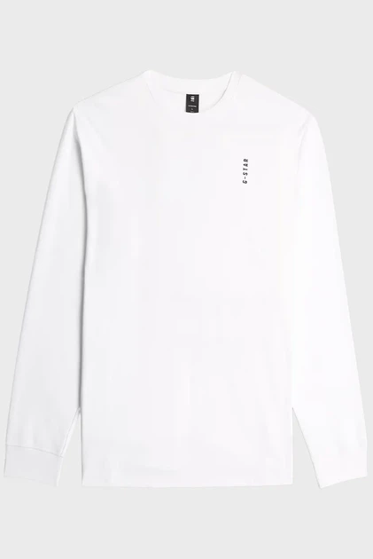 Чоловічий білий лонгслів Back G-Star RAW XXL D26835,D976 - изображение 6