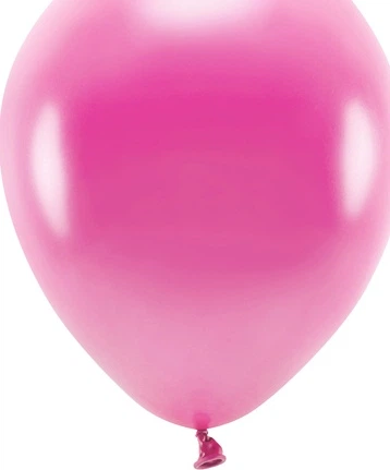 Повітряні кульки PartyDeco Eco металізовані 26 см Фуксія 100 шт (5900779135017) - зображення 2