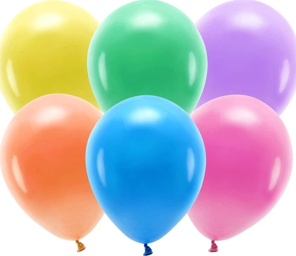 Повітряні кульки PartyDeco Eco пастельні 30 см Різнокольорові 100 шт (5900779136649) - зображення 2