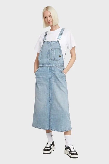 Жіночий блакитний джинсовий сарафан Dungaree Dress G-Star S D24351,D536 - Фото 1 Жіночий блакитний джинсовий сарафан Dungaree Dress G-Star S D24351,D536 - изображение 1