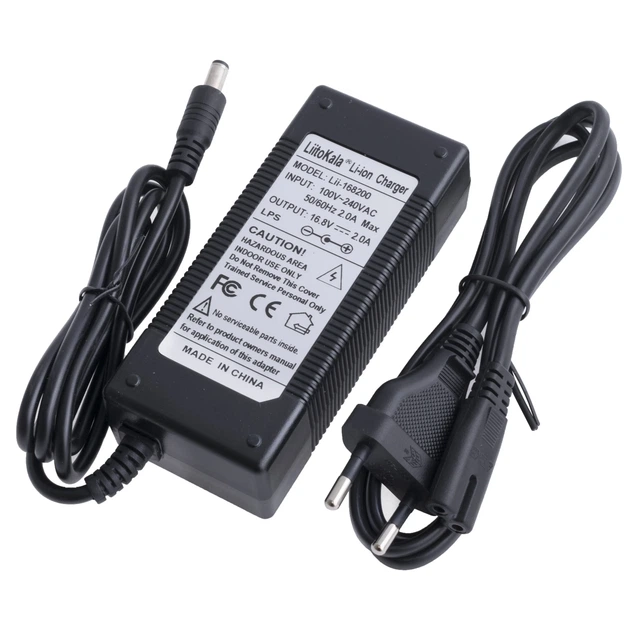 Блок живлення, Зарядне LiitoKala Lii-168200 Li-Ion 4s 16,8V 2A, 100-240 VAC, Роз'єм: 5,5x2,1 - Фото 1 Блок живлення, Зарядне LiitoKala Lii-168200 Li-Ion 4s 16,8V 2A, 100-240 VAC, Роз'єм: 5,5x2,1 - зображення 1
