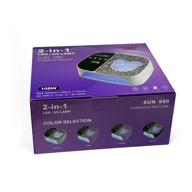 Лампа для маникюра и педикюра Master Professional SUN S80 UV/LED дисплей 108 Вт Белый - изображение 7
