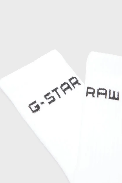 Чоловічі білі шкарпетки Sport sock 2-pack G-Star 39-42 D24884,D644 - Фото 3 Чоловічі білі шкарпетки Sport sock 2-pack G-Star 39-42 D24884,D644 - изображение 3