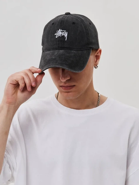 Кепка Stussy Cap Logo чорного кольору, розмір регулюється - Фото 2 Кепка Stussy Cap Logo чорного кольору, розмір регулюється - зображення 2