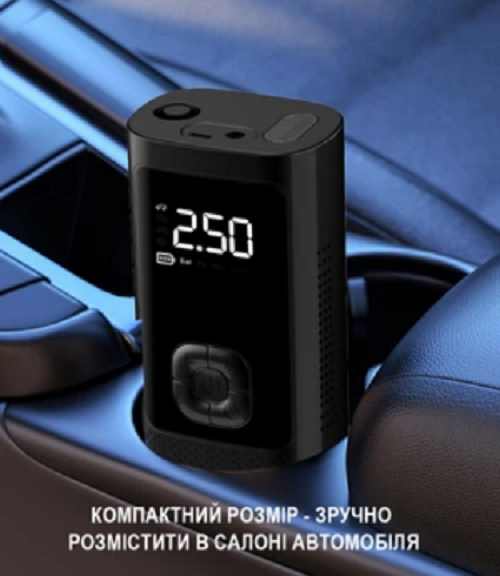 Автокомпрессор AR-0300 портативный, аккумуляторный,черный (AR-0300) - изображение 3