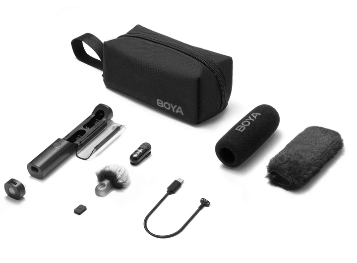 Бездротовий мікрофон BOYA MAGIC-07 USB Type-C 1 TX + 1 RX з кейсом та AI шумозаглушенням для інтерв’ю, блогів та відеозйомки - зображення 6
