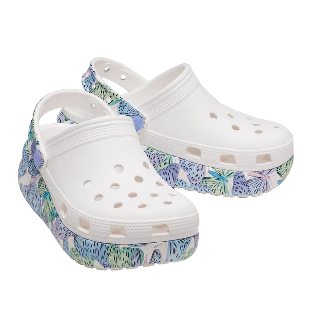 Детские Сабо Crocs Classic Cutie Kids Clog 30 р 18.4-19.1 см Белые бабочки 207708-C13 Butterfly - изображение 2