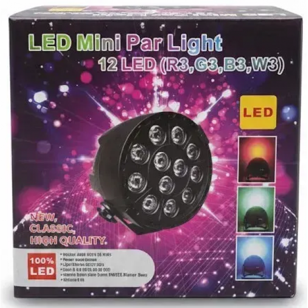 Прожектор RGB світлодіодний LED, 12LEDх1W, від мережі / Сценічний світильник заливного світла (L) - изображение 7