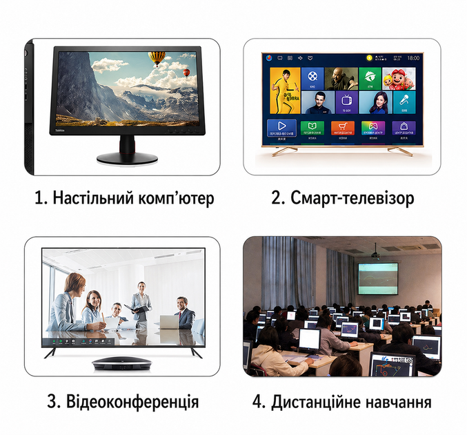 Вебкамера Full HD 1080p з автофокусом і мікрофоном, USB Plug & Play, з кріпленням на монітор, для ПК та ноутбука, з шумоподавленням, для онлайн-навчання, стрімів і YouTube - зображення 7