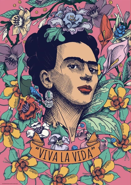 Puzzle Educa Viva La Vida Frida Kahlo 500 elementów (8412668192515) - obraz 2