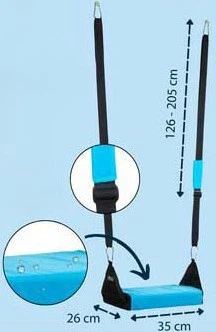 Качелі дитячі підвісні Hudora Blue 1490358 (4005998855546) - зображення 2