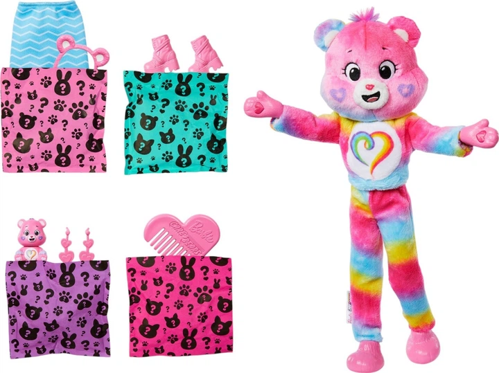 Лялька Barbie Cutie Reveal Care Bears Нова хвиля Ведмедик Єдність (194735306268) - зображення 3