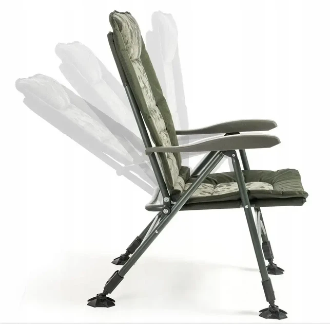 Карпове крісло Mivardi Chair CamoCODE Quattro M-CHCCQ складне, 4 ніжки, регульовані опори, до 160 кг, камуфляж - зображення 2