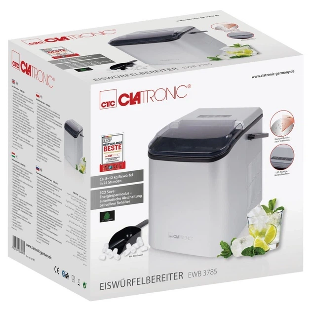 Льдогенератор Clatronic EWB 3785 Fast Ice Cube Maker 105 Вт, 1.5 л, 12 кг/сутки - изображение 9