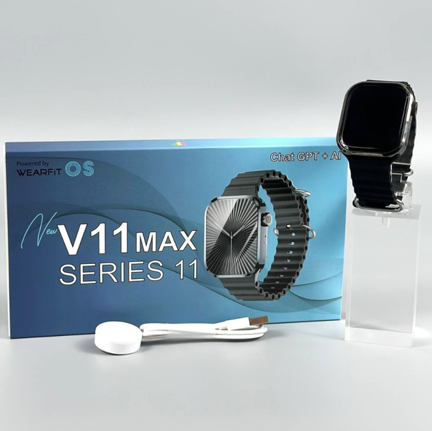 Смарт-годинник Hello V11 Max Smart Watch NFC, Bluetooth дзвінки, AI асистент, Android / iOS - Фото 6 Смарт-годинник Hello V11 Max Smart Watch NFC, Bluetooth дзвінки, AI асистент, Android / iOS - зображення 6