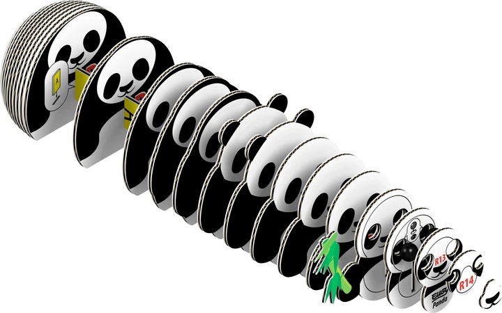 Model 3D do złożenia Eugy Zoo Panda (9421035150125) - obraz 4