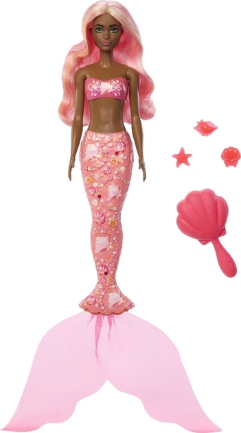 Lalka-syrenka-niespodzianka Barbie Color Reveal Skarby morskie JMW61 (194735340385) - obraz 5
