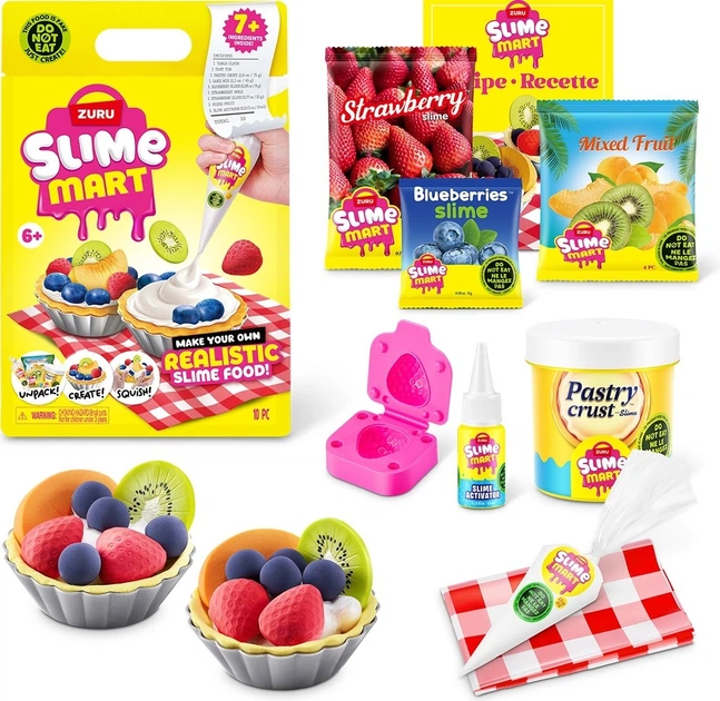 Ігровий набір зі слаймами Slime Mart серії Shopping Bag Фруктовий тарт (4894680042889) - зображення 2