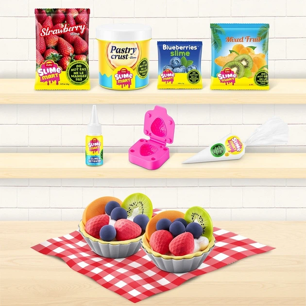 Ігровий набір зі слаймами Slime Mart серії Shopping Bag Фруктовий тарт (4894680042889) - зображення 9